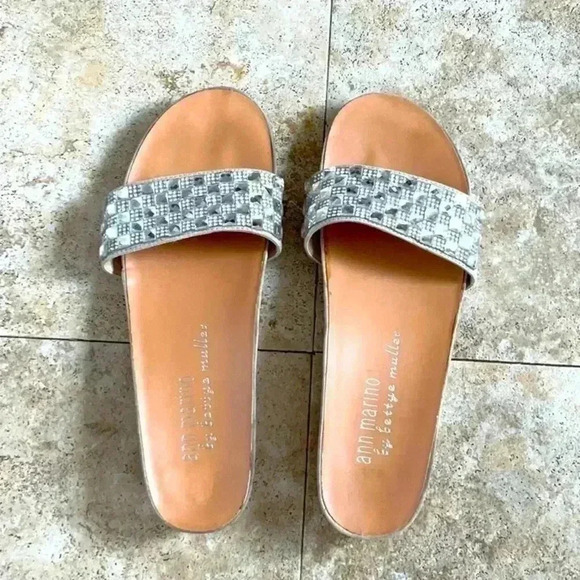 Ann Marino diamond  studded sandals. Barely worn. - Picture 1 of 2